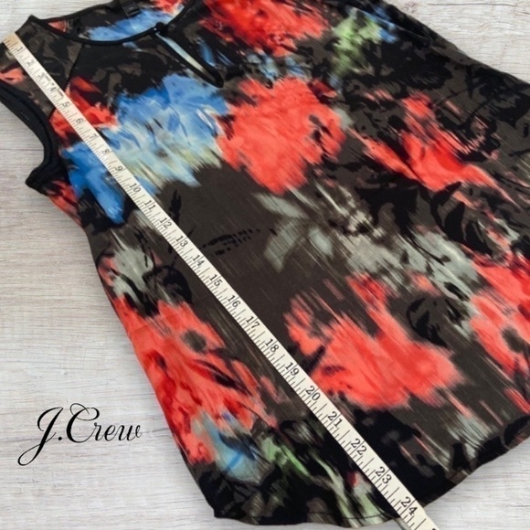 J.Crew sleeveless silk abstract watercolor top *shop@iamwarrior - Picture 7 of 9